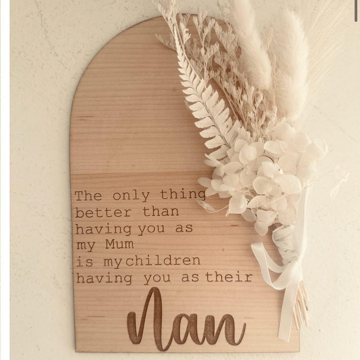 She is Floral Plaque