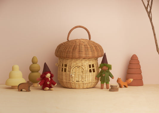 Olliella Rattan Mushroom Basket