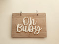Personalised baby memory book wooden engraved cover keepsake