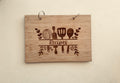 Personalised wooden recipe book engraved cover custom cookbook