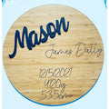 personalised baby name plaque newborn keepsake bamboo coco and may