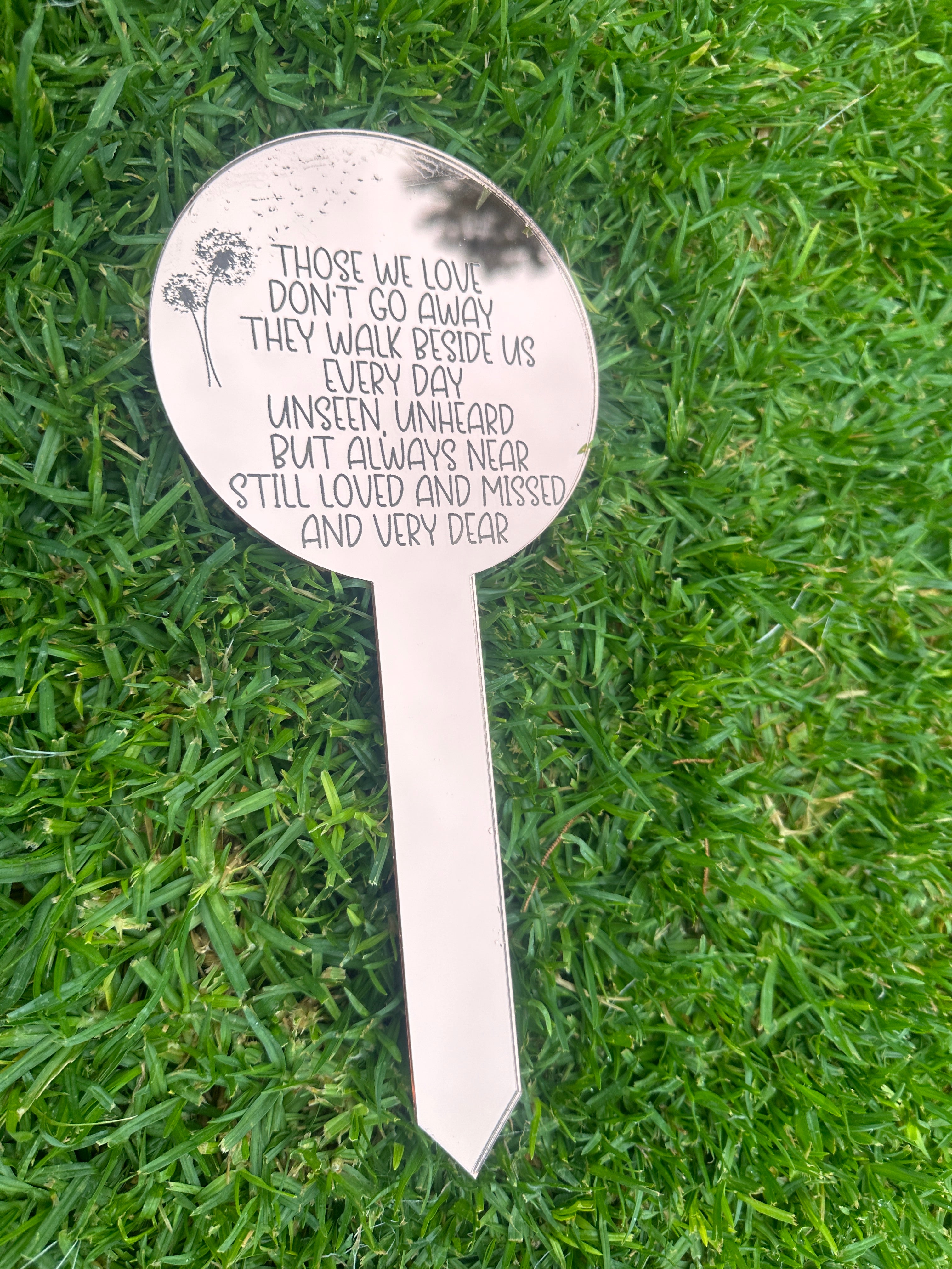 rose gold memorial plant stake remembrance garden marker