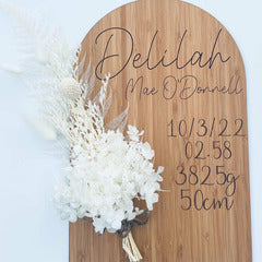 Birth Details Plaque